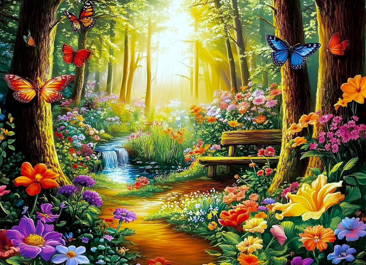 Floral Forest Morning