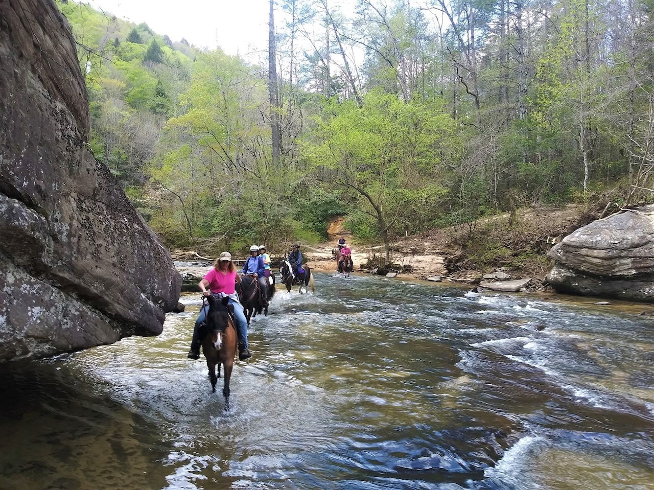 Big South Fork river on horseback